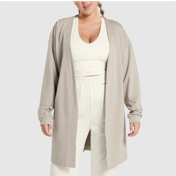 WHITNEY SIMMONS OVERSIZED ROBE GYMSHARK XS MINK - Picture 4 of 4